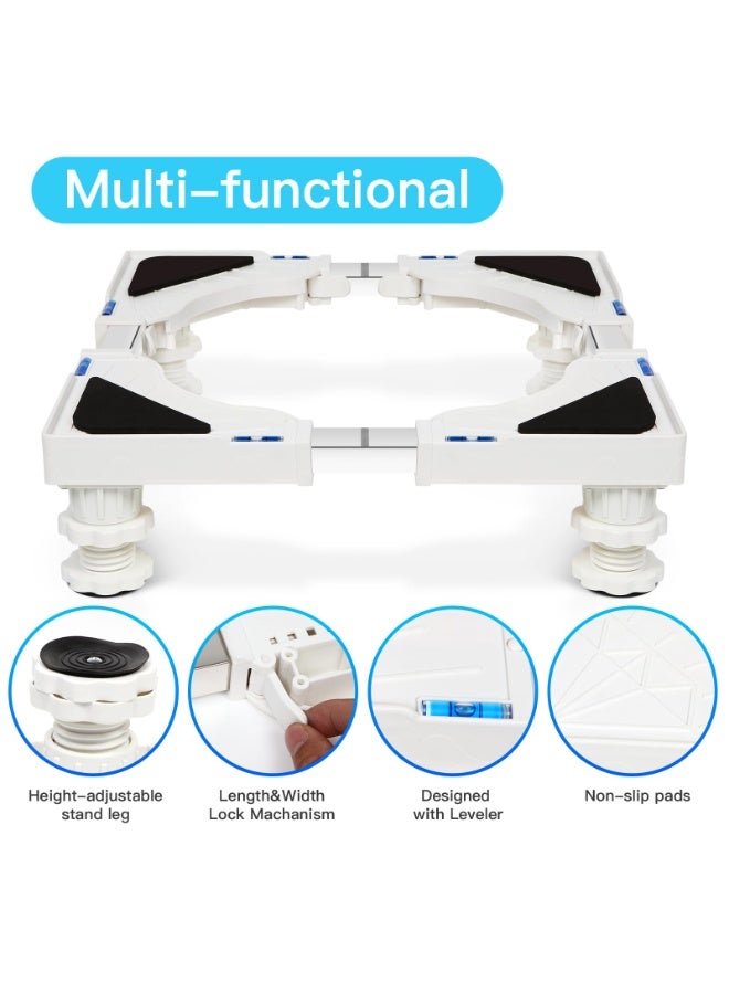XICEN Large base for washing machine/dryer and refrigerator, with four sturdy legs (white) - Image 3